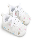 First Walker Fashion PU Leather cotton sole casual shoes first walking shoes Hearts white color